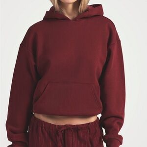 SKIMS Cotton Fleece Classic Hoodie - Merlot